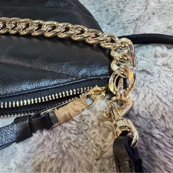 Rebecca Minkoff Black Crossbody Bag with Gold Chain - Picture 5 of 5